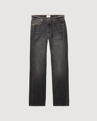 90s-inspired structured denim pants