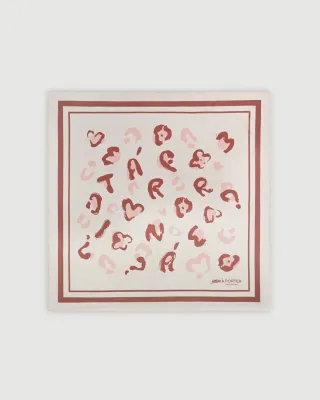 Letters silk scarf