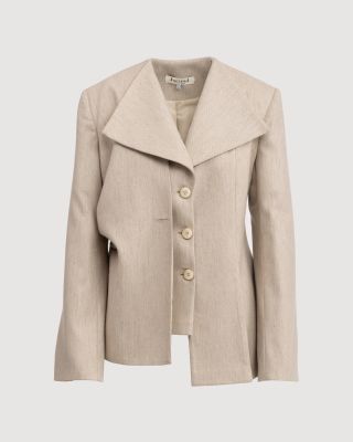 Tailored sculptural collar jacket