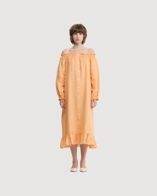 Loungewear linen midi dress