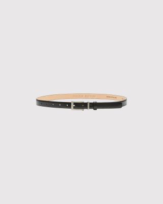 Thin classic leather belt