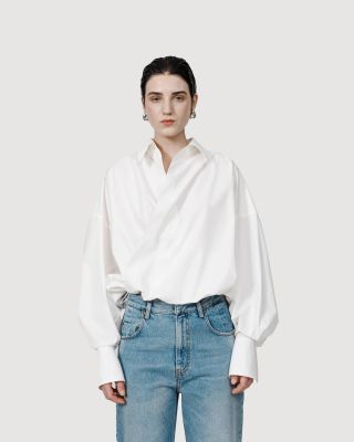 Cross-over blouse