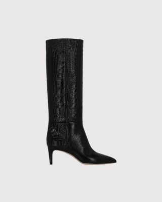 Stiletto calf leather boots