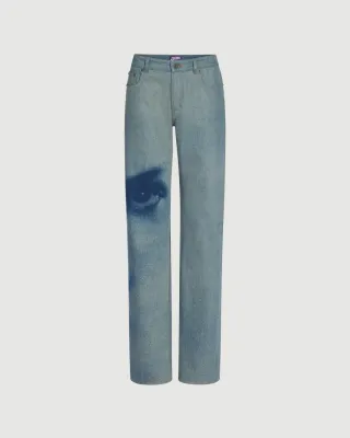 Face Print jeans