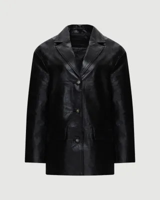 Leather blazer