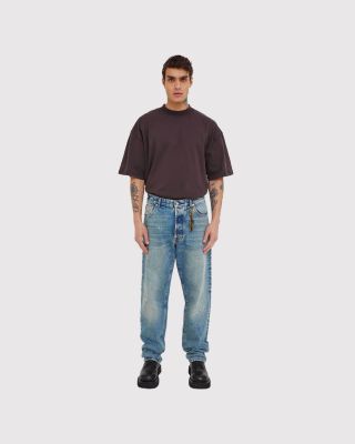 Relaxed-fit light denim trousers