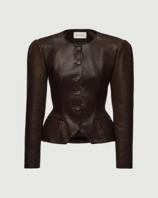 Leather blazer
