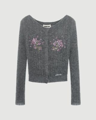 Floral beaded cardigan