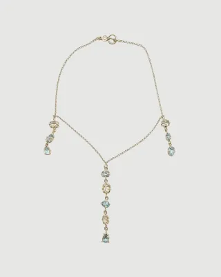 Topaz and amethyst necklace