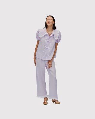 Puff linen lounge shirt