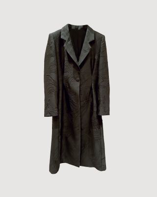 Jacquard midi coat