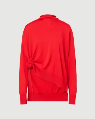 Wool long-sleeve top