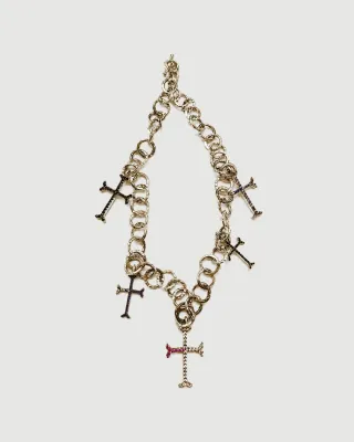 Sapphire cross necklace