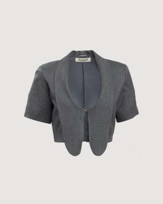 Cropped sculptural bolero