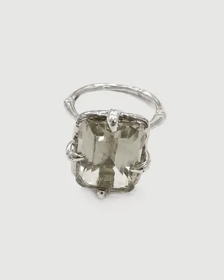 Grey amethyst ring