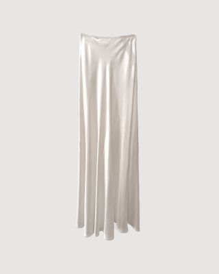 Bias-cut satin skirt