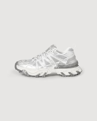 Synthetic leather trainer shoes