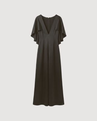 Satin-sleeve jumpsuit