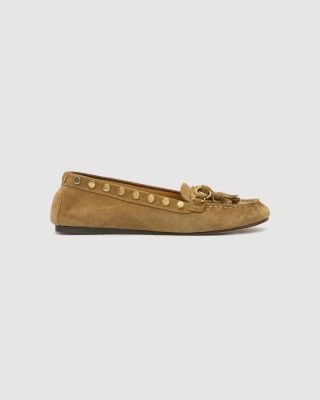 Suede loafers with tassel