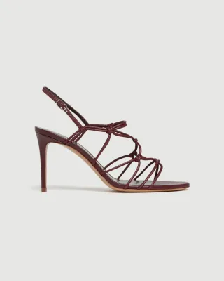 GRACE SANDAL HEEL BURGUNDY