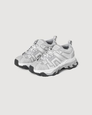Faux leather sneakers