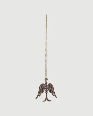 Zirconia swallow necklace