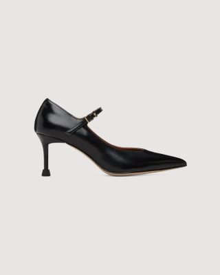 Pointed-toe mary jane shoes