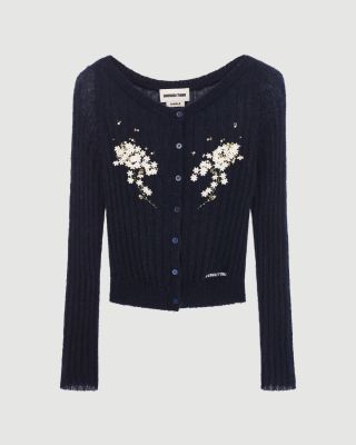 Floral beaded cardigan