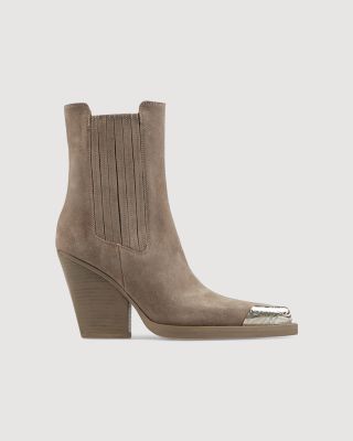 Metal-toe ankle boots