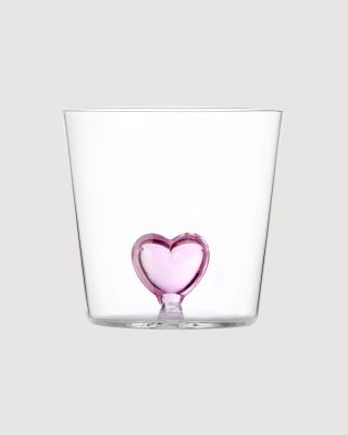 Cuore glass pink heart
