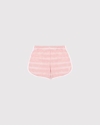 Striped terry cotton shorts