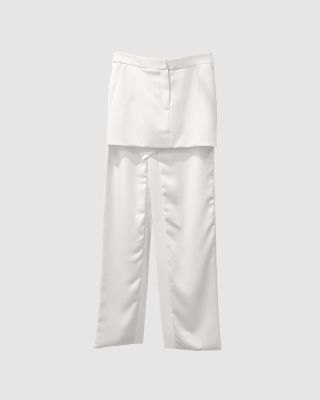 Asymmetric slit skirt