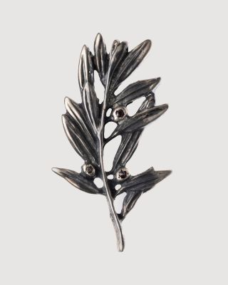 Silver olive earrings