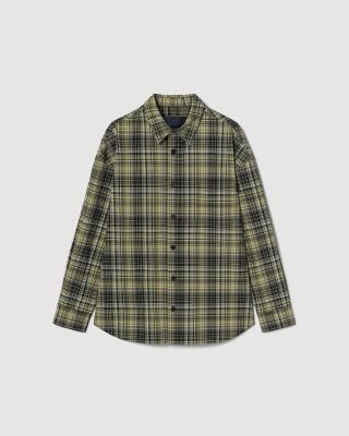 Check seersucker shirt