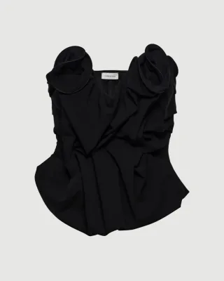 Wool-blend corset