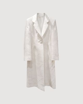 Jacquard midi coat