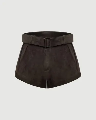 Suede shorts