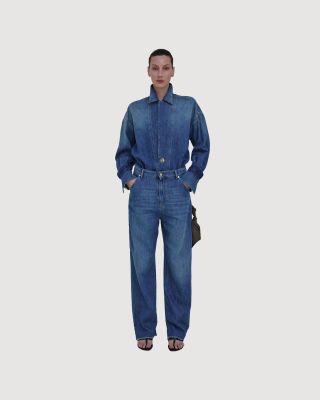 Loose-fit carpenter denim pants