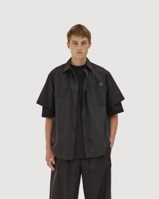 Lightweight popeline short-sleeve shirt