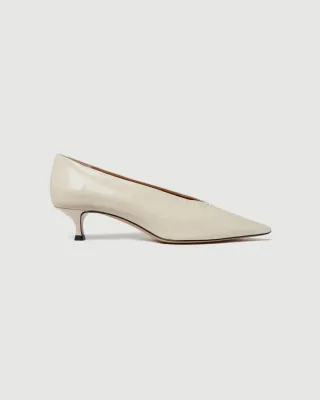 BABOUCHE KITTEN HEEL ECRU