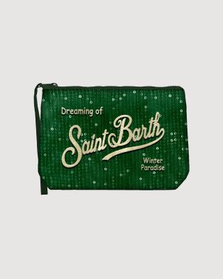 Aline velvet paillettes washbag