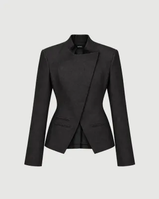 Structured-shoulder jacket