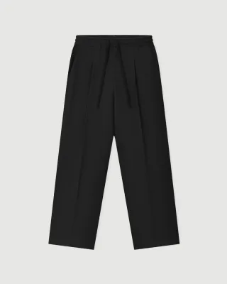 Pleated drawstring pants